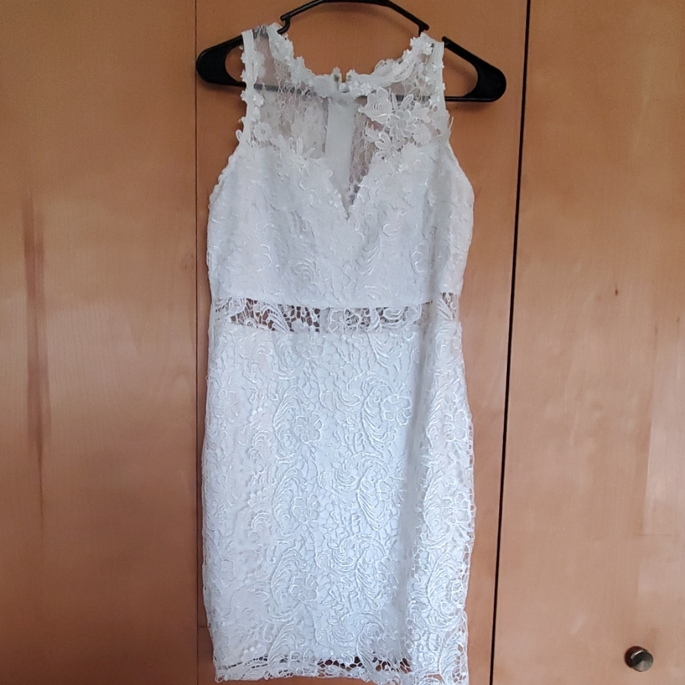 white halter see through back and midriff